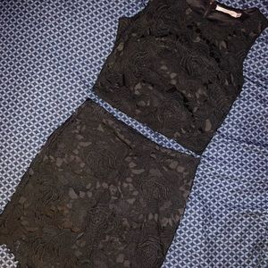 Sara Boo Lace Skirt & Top Matching Set